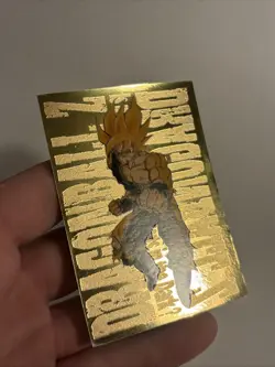 1999 vintage Dragon Ball Z - SS Goku gold card FUNimation Card very rare - Image 1