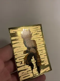 1999 vintage Dragon Ball Z - SS Goku gold card FUNimation Card very rare - Image 2