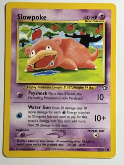 Slowpoke Neo Genesis 073/111 MP-LP Pokemon Card - Image 1