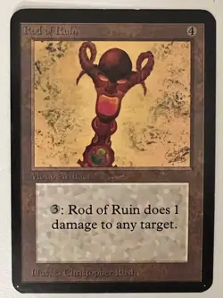 Magic the Gathering MTG Alpha Rod of Ruin LP (Beta Bob) - Image 1