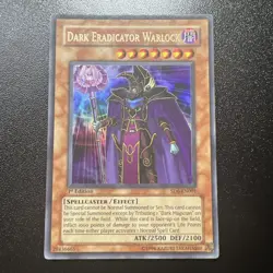 Yu-Gi-Oh! TCG Dark Eradicator Warlock 1st Edition SD6-EN001 1996 LP - Image 1