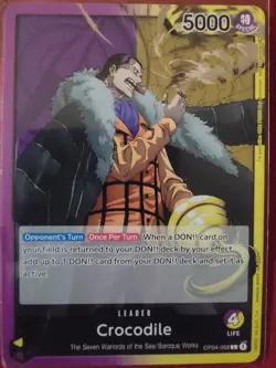 One Piece TCG Purple/Yellow Crocodile Custom Deck Ready to Play Baroque Works - Image 1