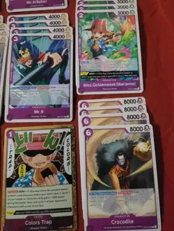 One Piece TCG Purple/Yellow Crocodile Custom Deck Ready to Play Baroque Works - Image 4