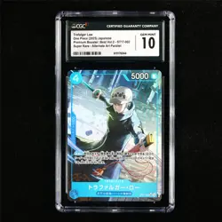 CGC 10 GEM MINT 2025 One Piece JPN Trafalgar Law ST17-002 SR (Alt Art) - Image 2