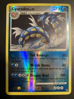 Pokemon Gyarados 19/100 Stormfront Reverse Holo Rare Pokemon Card NM Near Mint - Image 1
