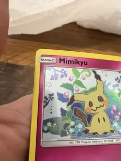 Pokemon TCG Mimikyu SM163 Cosmic Holo Black Star Promo Sun & Moon Fairy NM - Image 2