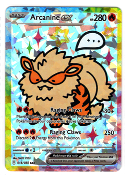POKEMON - CHINESE DERP * ARCANINE EX - CRACKED ICE FOIL HOLO - Image 1