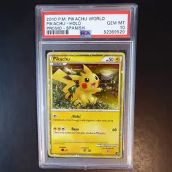 PSA 10 Pikachu World Holo Spanish Pokemon Japanese Promo 2010 Gem Mint - Image 1