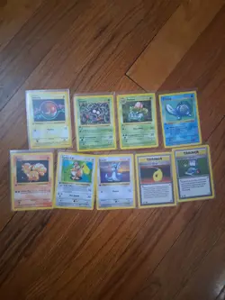 Pokemon TCG 1st Edition Shadowless Base Set Lot Of 9 - Image 1
