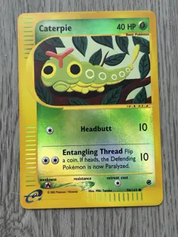 Caterpie 96/165 Reverse Holo 2002 Pokemon Expedition Vintage LP - Image 1