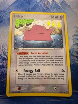 DITTO 2004 POKEMON EX FIRE RED & LEAF GREEN RARE HOLO 4/112 Damaged - Image 1