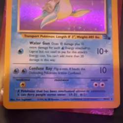 Pokemon Lapras Fossil Holo Rare Unlimited 10/62 80 HP Wizards of the Coast - Image 4