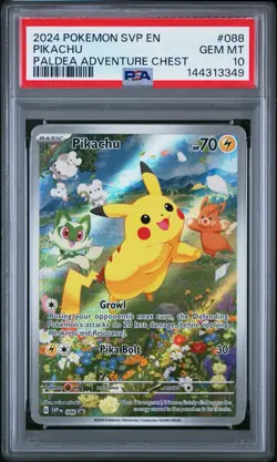 PSA 10 Pikachu 88 Black Star Promo Paldea Adventure Chest GEM MINT Pokemon - Image 1