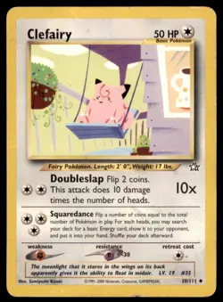 2000 Pokemon Neo Genesis Clefairy English #30 Vintage - Image 1