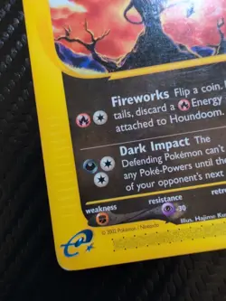 2002 Pokemon Aquapolis Houndoom 15/147 Rare Non-Holo WOTC E-Series LP/EX - Image 2