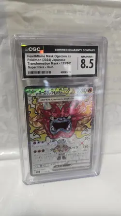 Pokemon TCG Hearthflame Mask Ogerpon ex Super Rare Holo 115/101 CGC 8.5 Japanese - Image 1