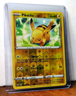 POKEMON PIKACHU 065/202 REVERSE HOLO SWORD & SHIELD NM NEAR MINT - Image 5