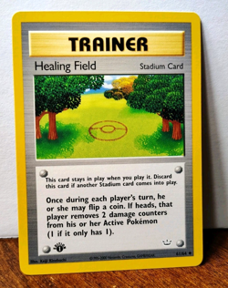 POKEMON HEALING FIELD 61/64 1ST EDITION TRAINER NEO REVELATION NM NEAR MINT - Image 1