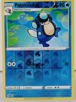 Palpitoad - POKEMON - Rebel Clash - 045/192 - Reverse Holo - NM - Y - Image 1