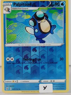 Palpitoad - POKEMON - Rebel Clash - 045/192 - Reverse Holo - NM - Y - Image 5