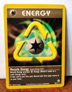 POKEMON RECYCLE ENERGY 105/111 RARE NEO GENESIS LP-NM - Image 1