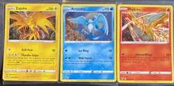 Pokemon, Holo Rare, NM, Zapdos, Articuno & Moltres, From SWSH Blister Pack - Image 1