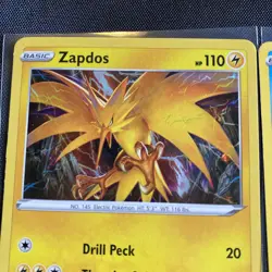 Pokemon, Holo Rare, NM, Zapdos, Articuno & Moltres, From SWSH Blister Pack - Image 3