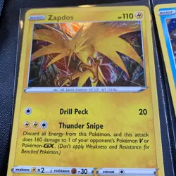Pokemon, Holo Rare, NM, Zapdos, Articuno & Moltres, From SWSH Blister Pack - Image 4