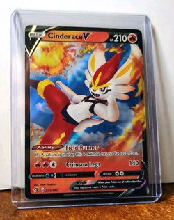 POKEMON CINDERACE V 035/192 ULTRA RARE REBEL CLASH NEAR MINT - Image 3