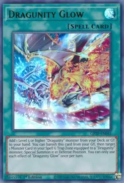 Yugioh! Dragunity Glow - GFTP-EN041 - Ultra Rare - 1st Edition Near Mint, Englis - Image 1