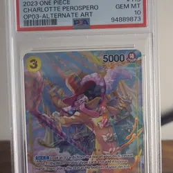 One Piece Charlotte Perospero Alternate Art OP03-113 Foil Super Rare PSA 10 2023 - Image 1