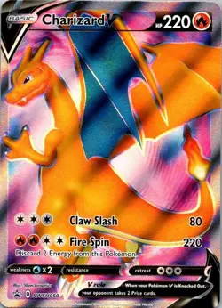 Pokemon TCG Charizard V - SWSH050 Sword & Shield Promo Cards NM (SKU1-5) - Image 1