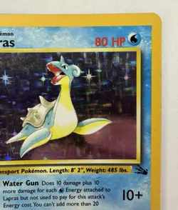 Lapras 10/62 Pokemon Card TCG Holo Holographic Rare Vintage / 1999 - Image 5