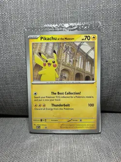 Pokemon Pikachu at the Museum Card Jumbo Natural History Promo Card - Image 1