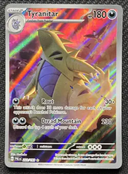 Tyranitar SV Paldea Evolved IR FA 222/193 Illustration Rare Pokemon Card PAL EN - Image 1