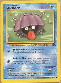 Pokemon Full Evolution Shellder(54) to Cloyster(32) FOSSIL Collection Card - Image 2