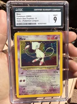 Mew 9 Black Star Promo Holo * Vintage Pokemon Card 2000 - CGC 9 MINT * SWIRL ! - Image 4