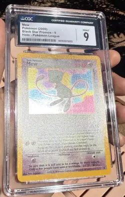 Mew 9 Black Star Promo Holo * Vintage Pokemon Card 2000 - CGC 9 MINT * SWIRL ! - Image 5