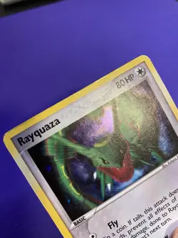 Damaged Rayquaza 3/17 Holo Pop Series 1 Pokemon Card - Image 2