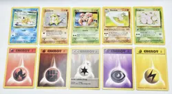 Vintage Pokemon Lot Of 10 Cards WOTC Base Set 2 Magikarp Marowak Paras Sandshrew - Image 1