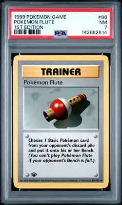1999 POKEMON GAME 1ST ED #86 POKEMON FLUTE PSA 7 - Image 1