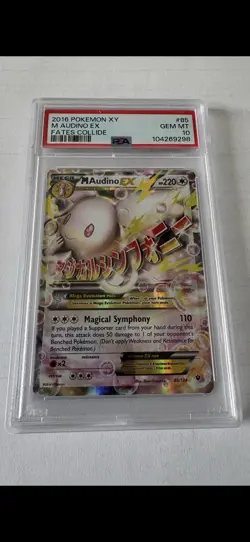 PSA 10 M Audino EX 85/124 Pokemon TCG XY Fates Collide Ultra Rare Holo - Image 1
