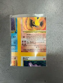 Rare Miscut Pokemon card Ditto Moltres - Image 1