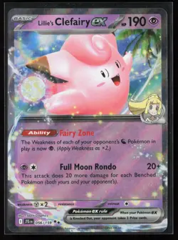 Lillie's Clefairy ex 056/159 SV09: Journey Together Pokemon TCG NM - Image 1