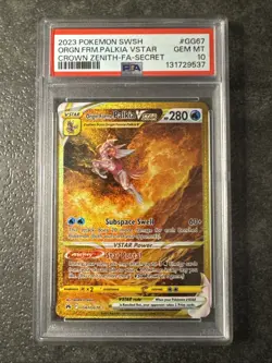 2023 POKEMON SWSH #GG67 PALKIA VSTAR *CROWN ZENITH FA SECRET PSA 10 GEM MINT* - Image 1