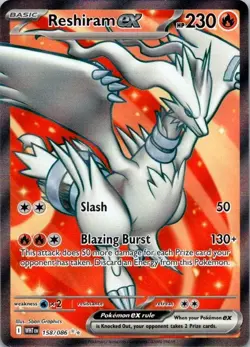 RESHIRAM EX 158/086 WHITE FLARE POKEMON ENGLISH NM (SKU 1-4) - Image 1