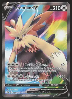 Stoutland V 157/163 Ultra Rare Pokemon TCG Battle Styles NM - Image 1