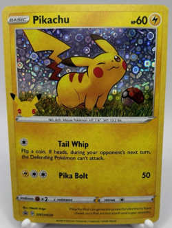 Pokemon Pikachu Holo SWSH039 Black Star Promo - General Mills - Image 1