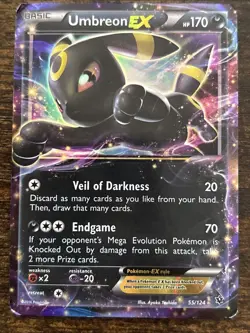 Pokemon TCG Umbreon EX Full Art Ultra Rare 55/124 - Image 1