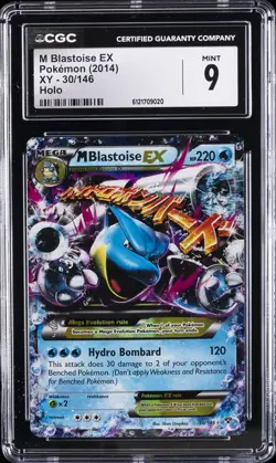 2014 POKEMON XY HOLO #30/146 M BLASTOISE EX CGC 9 - Image 1